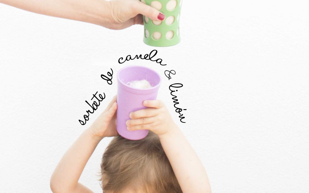 Refrescos saludables aptos para niños: sorbete de canela y limón