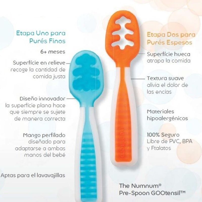 Las pre-cucharas de NumNum® ⬇️ están diseñadas para que los niños se i