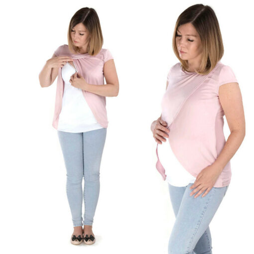 Camiseta 3 en 1 embarazo/lactancia Hannah - varios colores -