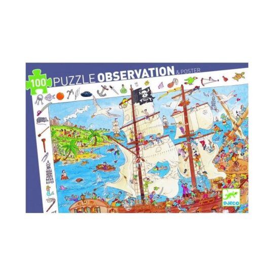 Puzzle Observación Piratas - 100 piezas -