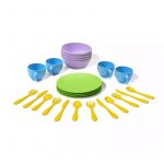 Set de platos, vasos y cubiertos ecológicos, de Green Toys