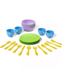 Set de platos, vasos y cubiertos ecológicos, de Green Toys