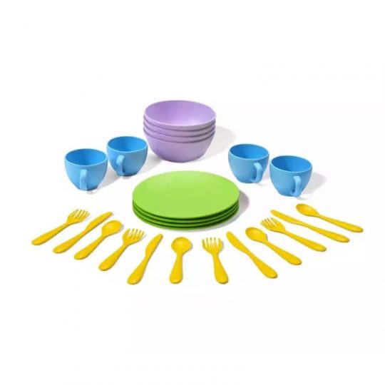 Set de platos, vasos y cubiertos Green Toys
