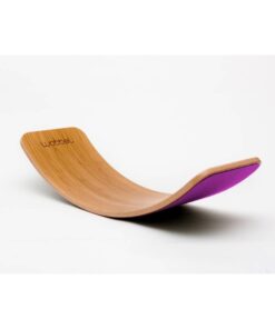 Tabla curva de babú con fieltro color frambuesa, Wobbel