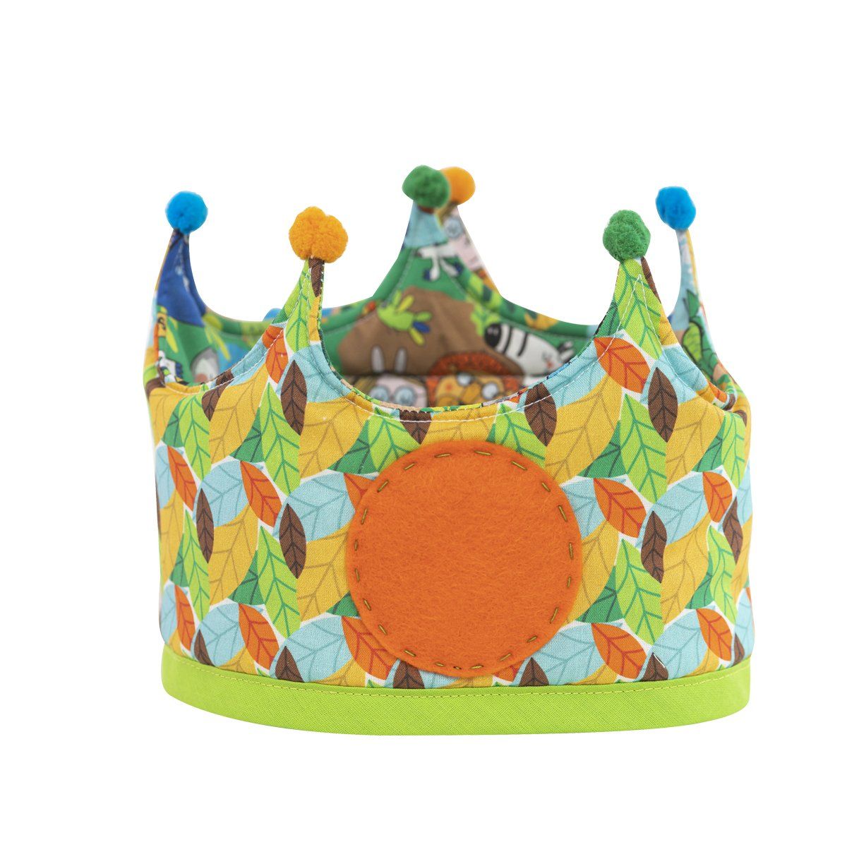 Corona de tela reversible para cumpleaños - Modelo Unicornios | Nenel